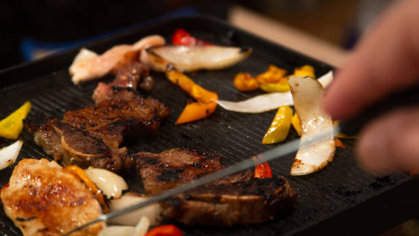 istock Grilling Indoors on an electric hibachi 1197012497