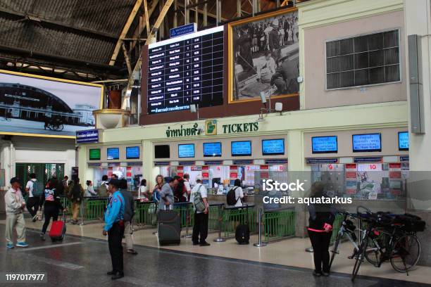 Hua Lamphong Station The Main Railway Station In Bangkok Thailand Stock Photo - Download Image Now