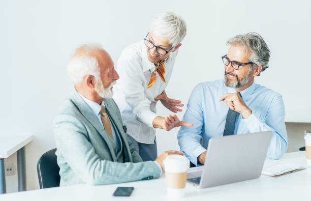 istock Senior business people having a discussion 1197022736