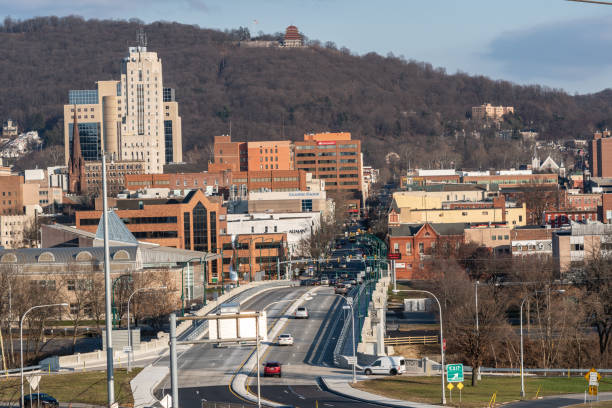 Penn Street Bridge: Reading, Pennsylvania stock photo