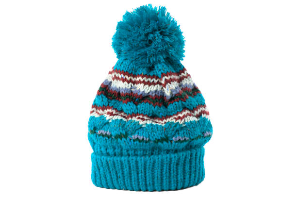 istock Blue winter knit ski hat isolated white 1197027271