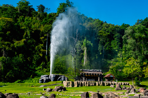 Hot Springs en Doi Pha Hom Pok National Park, Fang, Chiang mai, Tailandia. photo