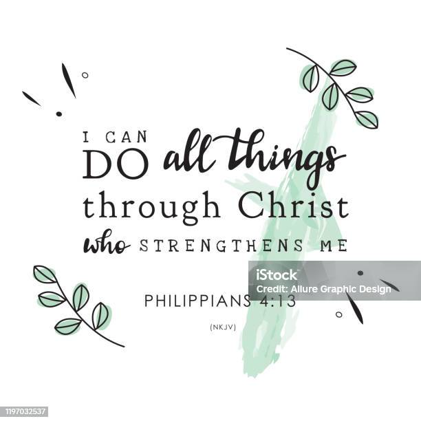 Bible Verse Philippians 413 Stock Illustration - Download Image Now -  Bible, Quotation - Text, Christianity - iStock
