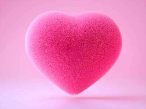 3d fluffy heart