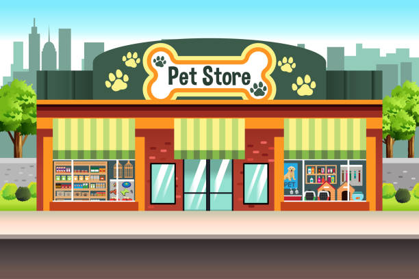 Pet Store Illustration vector art illustration