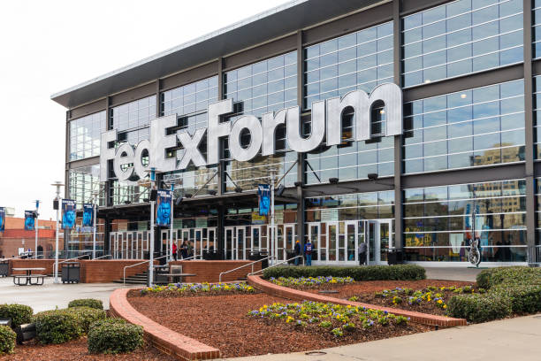 edex forum em downtown memphis, tn. - sports venue - fotografias e filmes do acervo