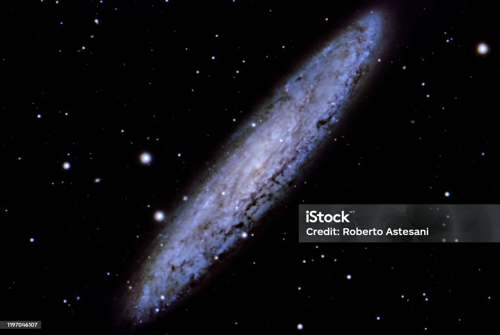 NGC253 Sculptor Galaxy Ellipse Stock Photo