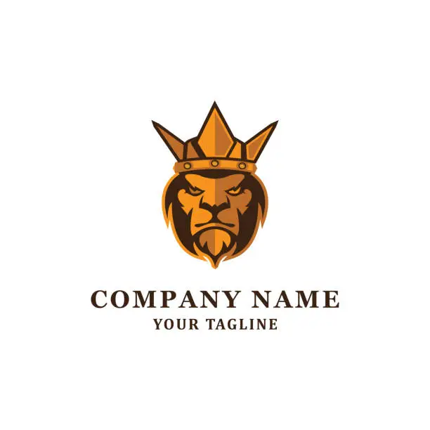 Vector illustration of The lion king logo designs inspiration, clean and strong logo template