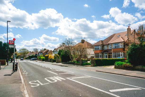 istock Town house in Village, UK 1197053451