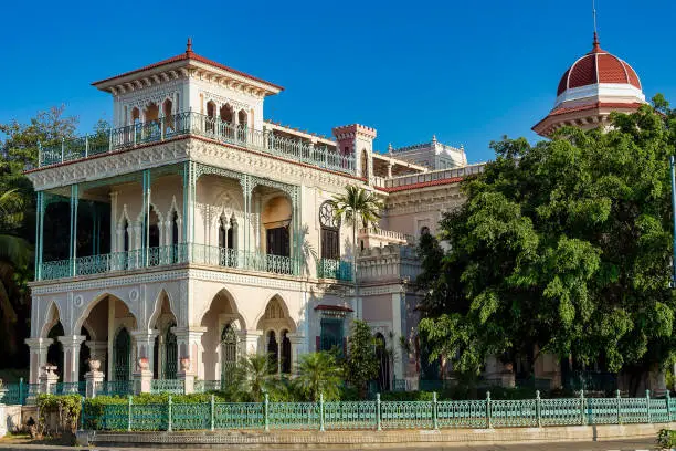 The Palacio de Valle in Punta Gorda, Cienfuegos, Cuba. Palace inspired on far east architecture and important landmark.