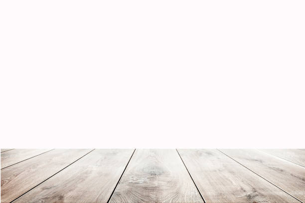 istock 3D rendering,wooden top table on isolated white blackgroud 1197063445