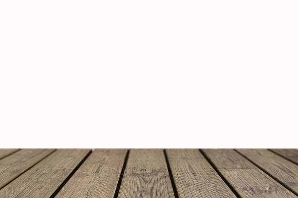 istock 3D rendering,wooden top table on isolated white blackgroud 1197063446