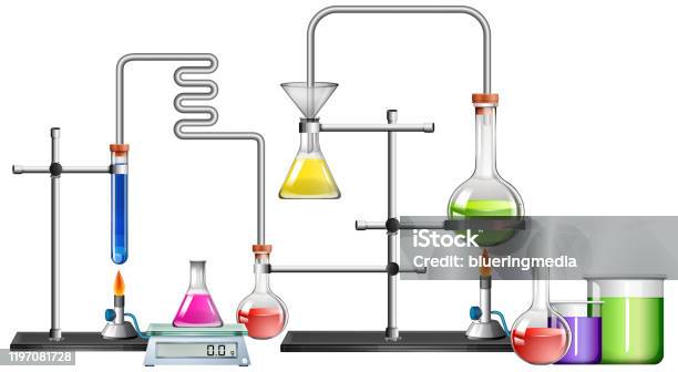 Lab Easy Picture Science Lab With Many Equipments Stock Illustration - Download Image ...