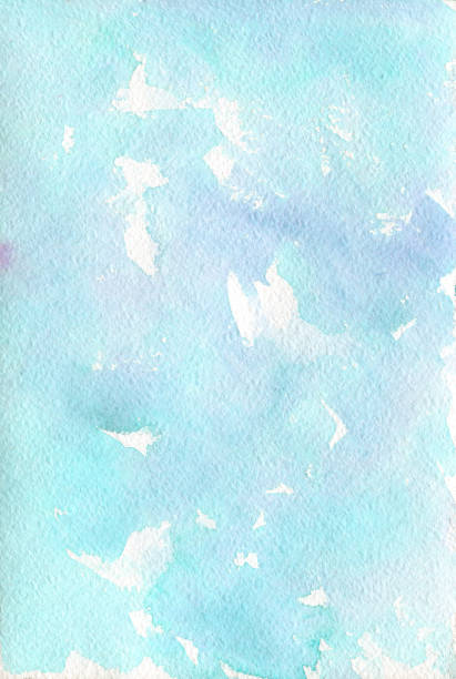 istock Abstract sky blue painted watercolor texture 1197085735