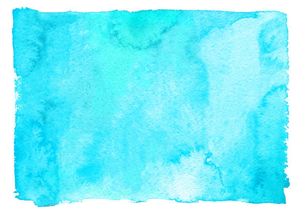 istock Abstract sky blue painted watercolor texture 1197085744