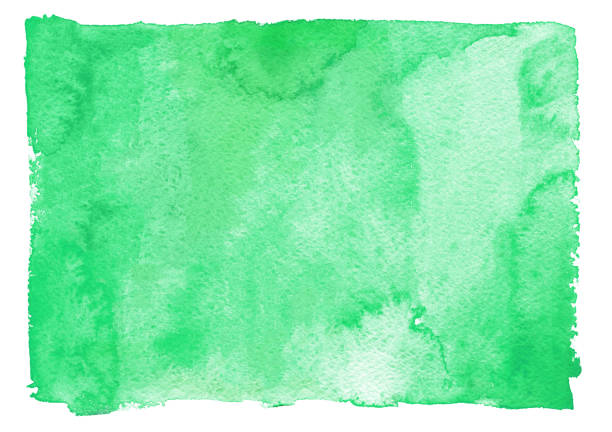istock Abstract emerald green painted watercolor texture 1197085756