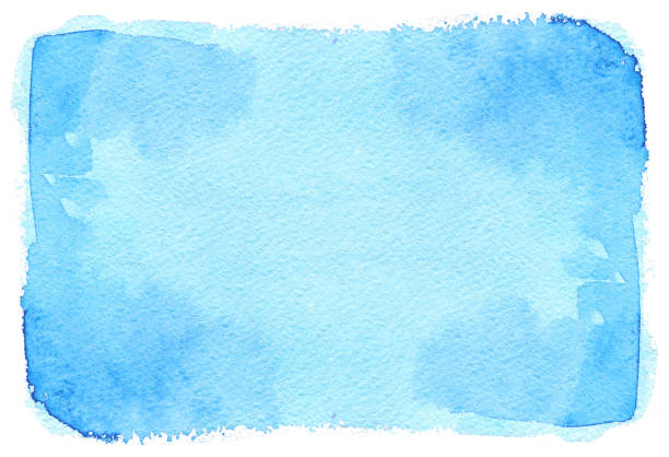 istock Abstract sky blue painted watercolor texture 1197085766
