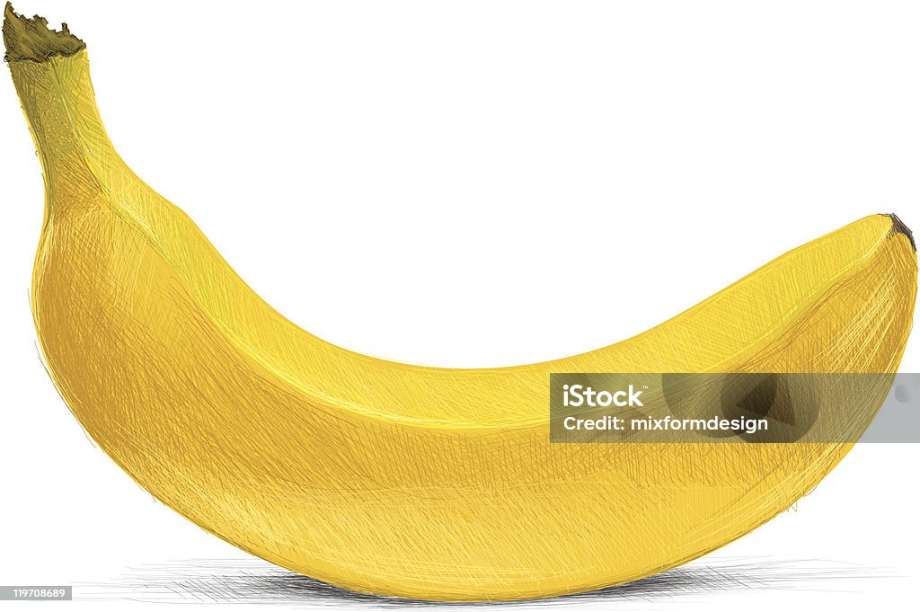 Bocetos tipo banana - arte vectorial de Fondo blanco libre de derechos