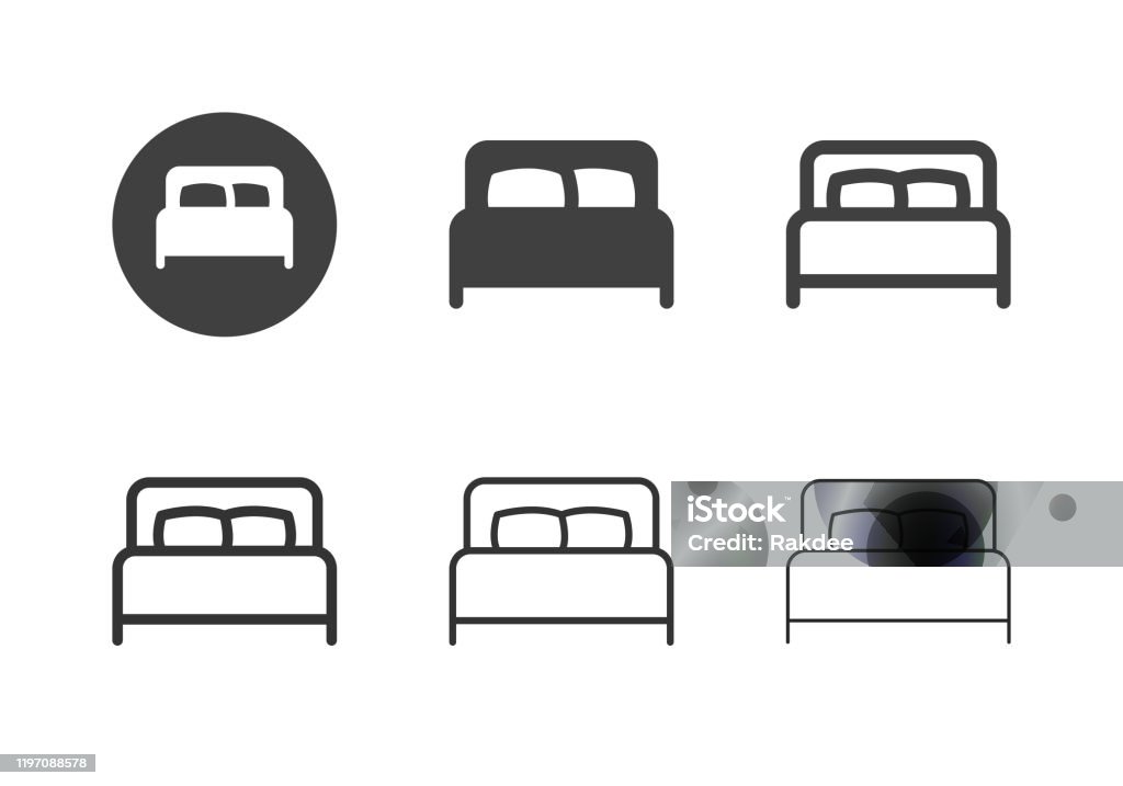 Bed Icons - Multi Series Bed Icons Multi Series Vector EPS File. Icon Symbol stock vector