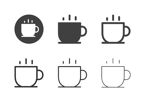 Hot Coffee Icons Multi Series Vector EPS File.