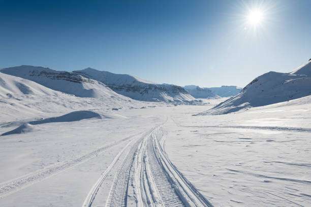 istock Riding on the Arctic frozen path 1197095205