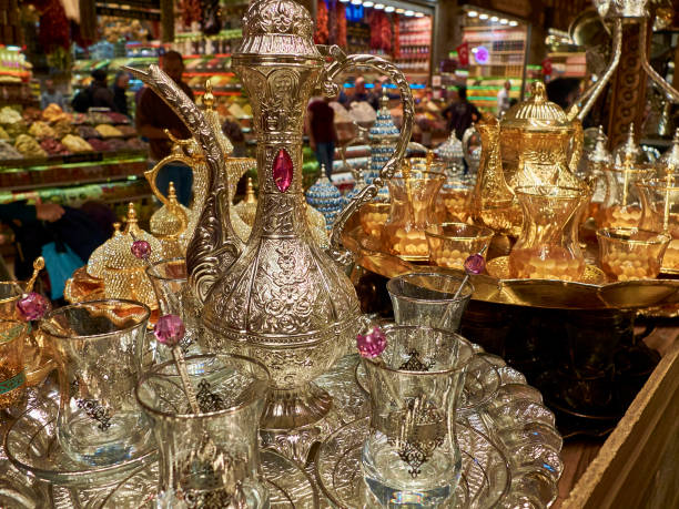 istock Colorful traditional turkish kitchenware at Spice Bazaar, Istanbul 1197098406