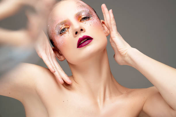istock Gorgeous woman with professional make-up 1197103097