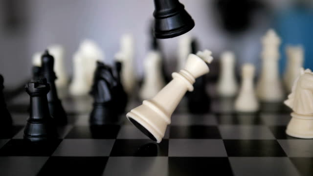 Defeat in slow motion -- chess player