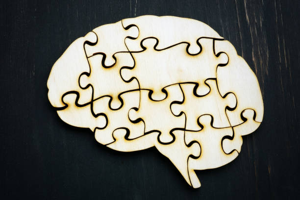 istock Brain from wooden puzzles. Mindfulness concept. 1197104352