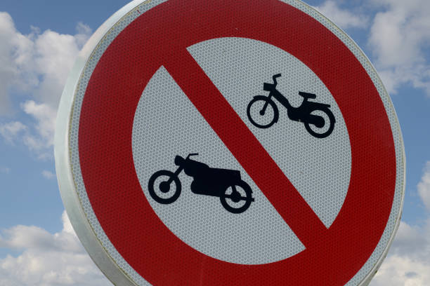 istock Banned from motorcycles and mopeds 1197104380