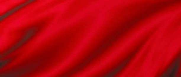 Photo of Red luxury fabric background with copy space