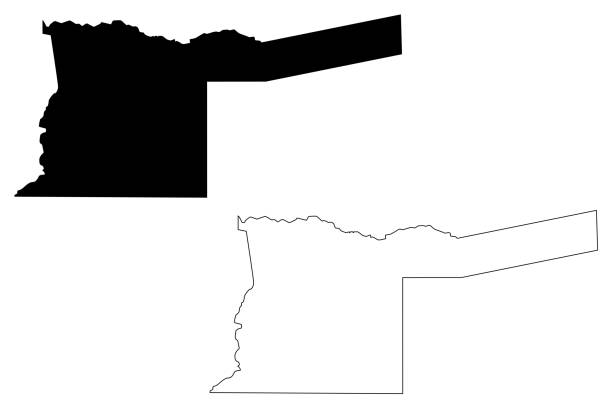 Kavango East Region map Kavango East Region (Regions of Namibia, Republic of Namibia) map vector illustration, scribble sketch Kavango East map kavango east stock illustrations