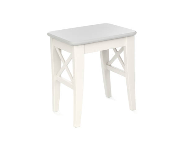 istock Wooden stool close up on white background 1197110746