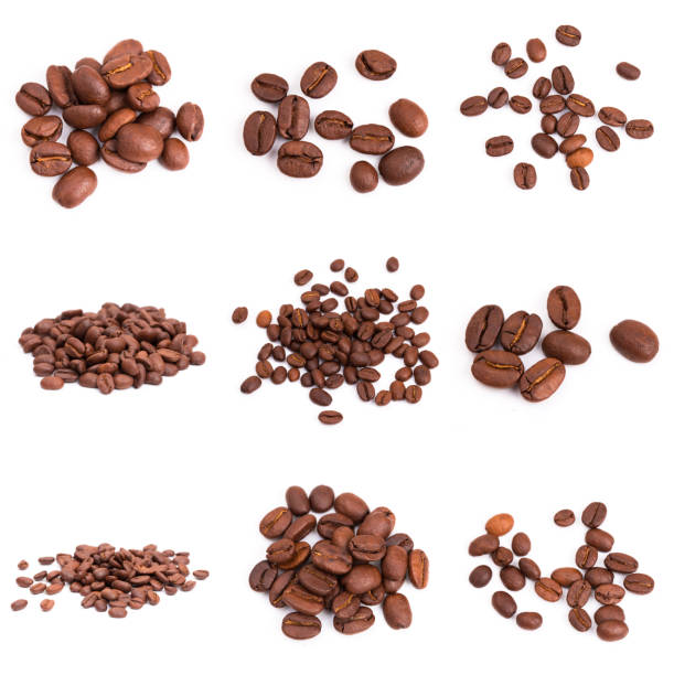 istock set of roasted coffee beans. Isolated on a white background. 1197110973