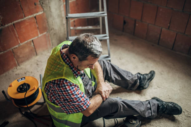 istock Physical injury to a construction worker's hand in the workplace 1197113964