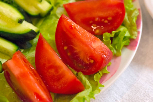 istock Fresh Cucumber and Tomato Salad 1197114713