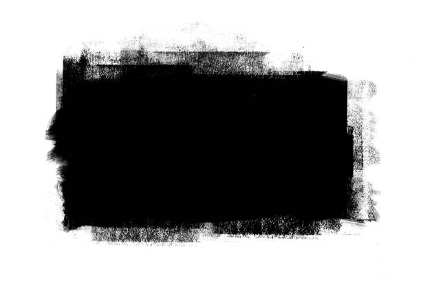 istock Black color graphic patches brush strokes design effect element for background 1197114722