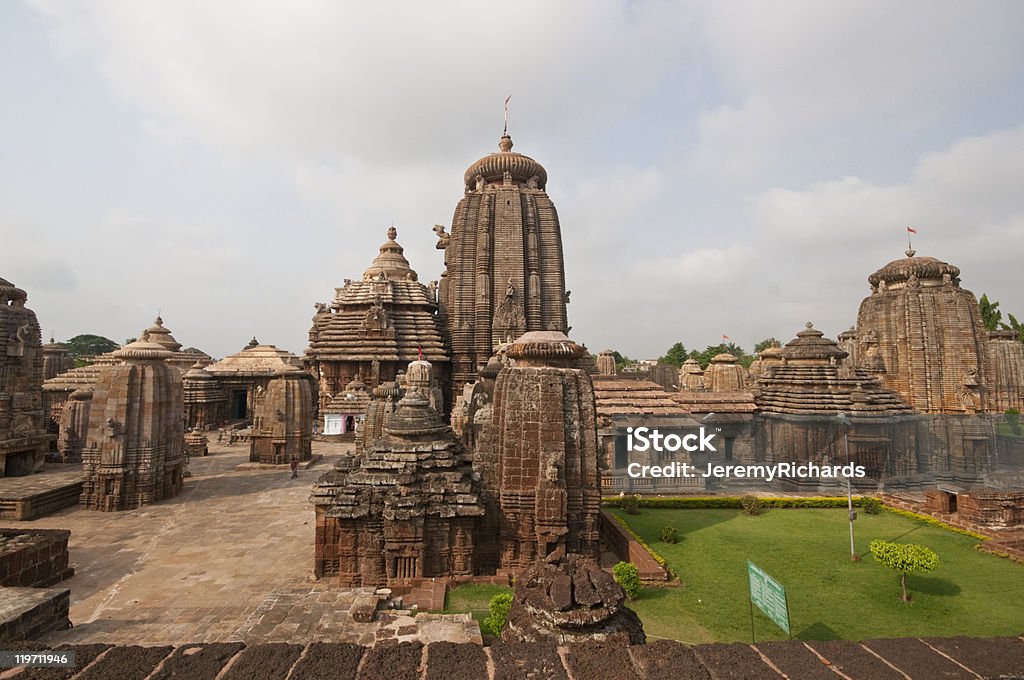 Historic Hindu Temple Complex  Architectural Dome Stock Photo