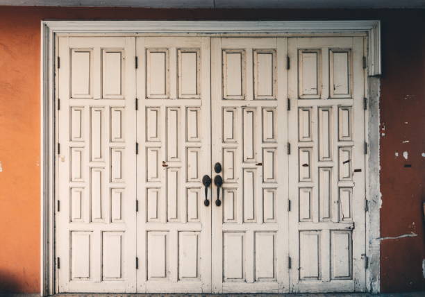 Old wooden door, Retro filter effect