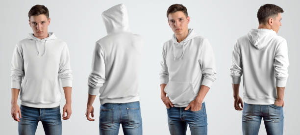 istock White male hoodie template for design presentation. 1197121899