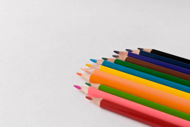 istock A set of colored pencils. Isolated on white background. Selective focus. 1197124326