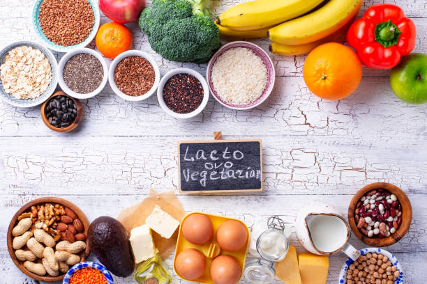 istock Ovo-lacto vegetarian healthy diet concept. 1197130210