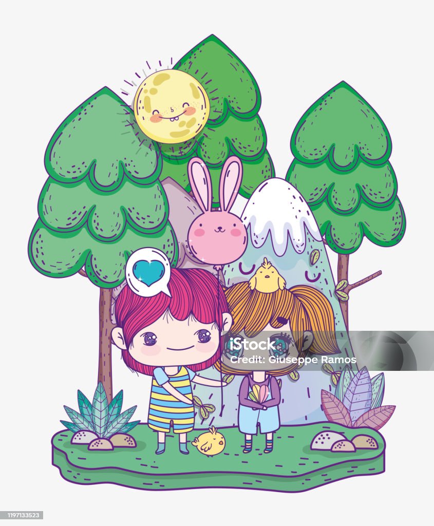 Ilustración de Niños Lindo Niño Y Niña Anime Dibujos Animados Con Globo De Pollo Amor Paisaje Naturaleza y más Vectores Libres de Derechos de Alegre - iStock Ilustración de Niños Lindo Niño Y Niña Anime Dibujos Animados Con Globo De Pollo Amor Paisaje Naturaleza y más Vectores Libres de Derechos de Alegre - iStock