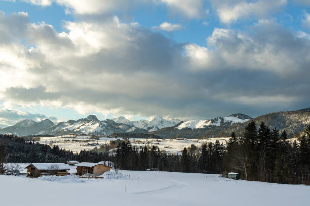 winter skiing landscape, Reit im Winkl, bavaria, alps