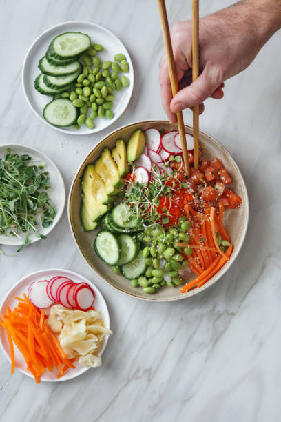 istock Salmon poke bowls 1197138653