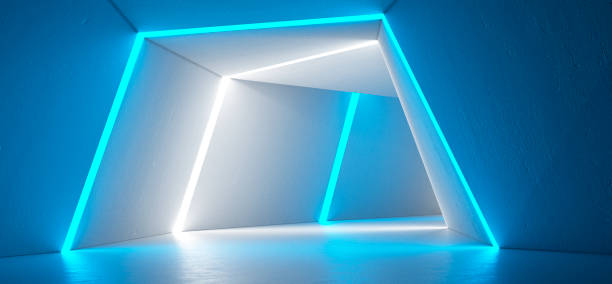 istock Futuristic Tunnel with Neon Lights 1197145484