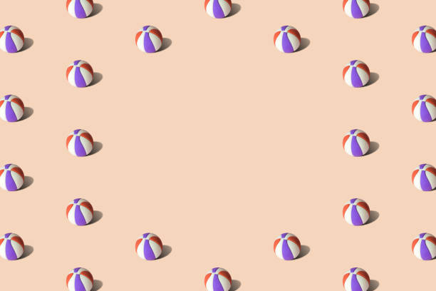 istock Abstract pattern texture made of basketballs or inflatable beach balls. 1197146221