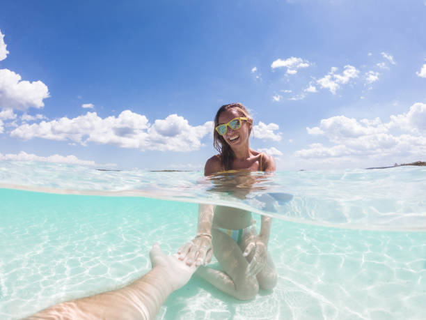 istock Follow me to paradise, underwater shot 1197147392