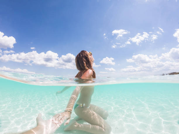 istock Follow me to paradise, underwater shot 1197147564