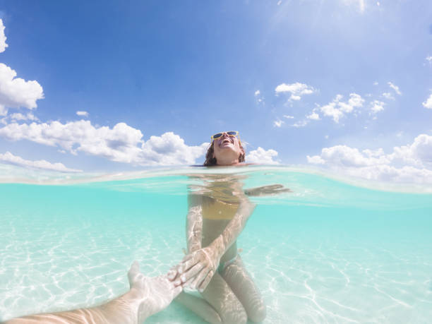 istock Follow me to paradise, underwater shot 1197147773